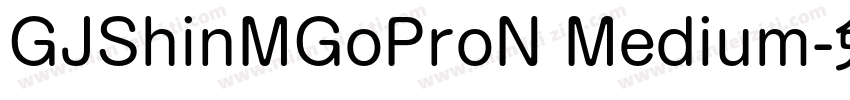 GJShinMGoProN Medium字体转换